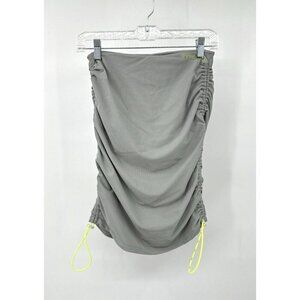 MIAOU GWEN SKIRT skort ruched drawstring mesh streetwear mini funky gray S